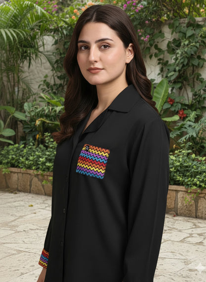 Mallory Winston Women Shirt & Pyjama set Multicolor Printed