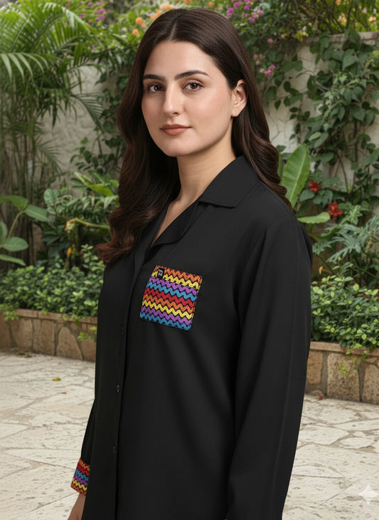 Mallory Winston Women Shirt & Pyjama set Multicolor Printed